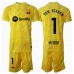 Barcelona Ter Stegen #1 Brankářské Dětské Oblečení Domácí Dres 2024-25 Krátkým Rukávem (+ trenýrky)